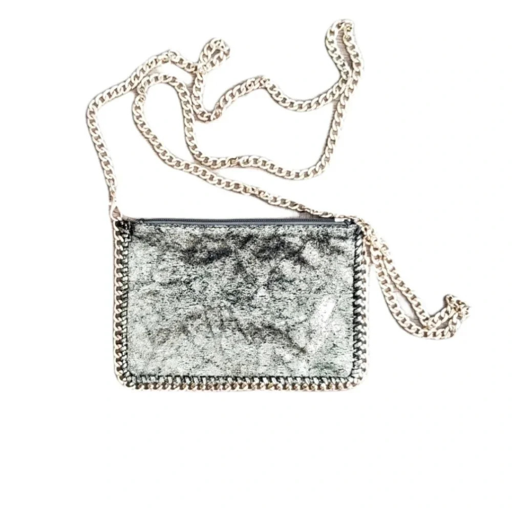 Metallic Gold & Black Chain Purse